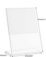 1 x RAW Customer Returns Qtuie Set of 4 Transparent Methacrylate Display Stand A4 Acrylic Tabletop Stand for Posters Menu Holder Prices Poster Plastic Photo Holder for Hotel, Office, Store, Restaurant - RRP €20.64