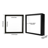 1 x RAW Customer Returns sunmeg 2 pieces 3D picture frames for filling 14 x 14 cm picture frame deep 3D object frame wooden up to 3 cm, 3D frame for objects, flowers, wedding bouquet or memorabilia - RRP €20.21