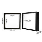 1 x RAW Customer Returns sunmeg 2 pieces 3D picture frames for filling 14 x 14 cm picture frame deep 3D object frame wooden up to 3 cm, 3D frame for objects, flowers, wedding bouquet or memorabilia - RRP €20.21