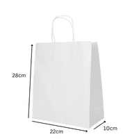 1 x RAW Customer Returns DeinPack 25 x paper bags 28 x 22 x 10 cm white environmentally friendly paper carrier bags large I paper bags gift bags paper carrier bags biodegradable, compostable - RRP €15.99