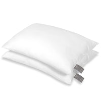 1 x RAW Customer Returns FAM HOME Pillow 50x70 Set of 2 Soft Microfiber - Pillow 50x70 Allergy Sufferers with Optimal Support for Neck and Head - Inner Cushion Breathable Moisture Regulating Antibacterial - RRP €27.76