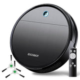 1 x RAW Customer Returns EICOBOT Robot Vacuum Cleaner, Strong Suction, Silent Ultra-thin Robot Vacuum Cleaner, 120 Minutes, Tangle-Free, Ideal for Pet Hair, Carpet and Hard Floor, Black - RRP €78.68