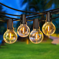 1 x RAW Customer Returns Thokono LED fairy lights outdoor power, 15M outdoor fairy lights light bulbs outside with 25 3 G40 bulbs IP44 waterproof, indoor outdoor fairy lights for balcony garden terrace parties warm white - RRP €30.23