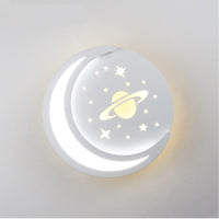 1 x RAW Customer Returns ZTWLEED LED wall light indoor, 14W wall lamp indoor 175-265V, RA 80, white wall lamp cold white 6000K warm white 3000K, moon star wall light for bedroom children s room - RRP €32.99