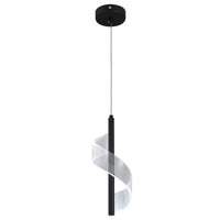 1 x RAW Customer Returns Vinilky Acrylic Crystalline Pendant Light, 3-Color Dimmable LED Hanging Light Modern Hanging Lamp Height Adjustable Hanging Light for Kitchen Island, Dining Room, Living Room, Bedroom, Black - RRP €42.99