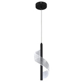 1 x RAW Customer Returns Vinilky Acrylic Crystalline Pendant Light, 3-Color Dimmable LED Hanging Light Modern Hanging Lamp Height Adjustable Hanging Light for Kitchen Island, Dining Room, Living Room, Bedroom, Black - RRP €42.99