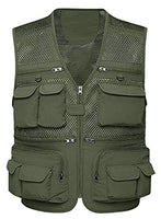 1 x Brand New Men s Outdoor Vest with Many Pockets Fishing Vest Light Safari Vest Summer Multifunctional Breathable Nylon Fishing Vest - RRP €27.6