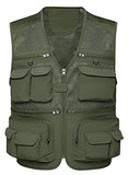 1 x Brand New Men s Outdoor Vest with Many Pockets Fishing Vest Light Safari Vest Summer Multifunctional Breathable Nylon Fishing Vest - RRP €27.6