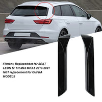 2 x RAW Customer Returns aqxreight 2 PCS Left Right Rear Window Side Splitter Outer Trim Replacement for SEAT LEON 5F Mk3 MK3.5 2013-2021 Black  - RRP €51.76