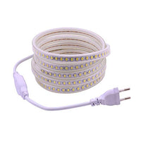 1 x RAW Customer Returns pcning 8M LED Strip 230V direct connection 3000K warm white strip, SMD 5730 120 leds m IP67 waterproof stripes tape with EU plug warm white, 8  - RRP €66.28