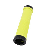 1 x RAW Customer Returns ANCLLO 2 Pairs Straight Bicycle Grips, Double Lock On Locking Mountain Bike Handlebar Anti-Slip Rubber Grips for Cycling Mountain Bike Road Bike MTB BMX Folding Bike - Yellow - RRP €20.4