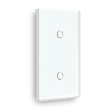 1 x RAW Customer Returns BSEED Touch Light Switch 1 Gang 1 Way with 1 Gang 2 Way Glass Light Switch White Led Touch Switch Touchscreen Compatible with LED Lamp 157mm EU Standard - RRP €29.23