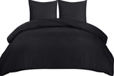 1 x RAW Customer Returns Utopia Bedding bed linen 200x200 set - microfiber duvet cover 200x200 cm 2 pillowcases 80x80 cm - black - RRP €19.79