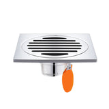 1 x RAW Customer Returns Qrity stainless steel floor drain bathroom shower kitchen waste grate anti odor, 100x100mm, silver - RRP €19.1