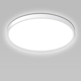 1 x RAW Customer Returns Ouyulong LED Ceiling Light, 18W 1620lm 4000K Natural White Light IP44 23cm Round Modern LED Ceiling Light for Bedroom, Bathroom, Living Room, Kitchen, Office 23cm, 1 Pack  - RRP €17.99