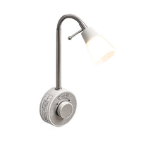 1 x RAW Customer Returns BKZO Dimmable LED socket lamp, reading light, reading lamp brushed nickel, 2W, plug-in light with gooseneck flexible warm white 2700K - RRP €21.99