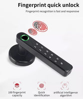 1 x RAW Customer Returns AILRINNI Electronic Smart Lock with Fingerprint, APP, Key, Remote Password, Password Protection, Low Power Warning - RRP €69.41