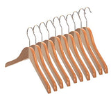 1 x RAW Customer Returns Hagspiel wooden coat hangers, 10 pcs. coat hangers made of beech wood, painted white water-based paint , nickel-plated rotating metal hook, Made in Austria painted white  - RRP €33.18