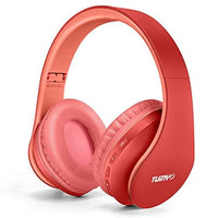 1 x RAW Customer Returns TUINYO Bluetooth Headphones Over Ear, Wireless Headphones with Microphone, HiFi Stereo, Foldable Lightweight Wireless Headset for TV PC Mobile Phone and Travel Work... Red ... - RRP €26.99