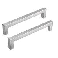 1 x RAW Customer Returns goldenwarm 20x furniture handle bar handle stainless steel brushed cabinet handles drawer handles kitchen cabinet tube width 12mmx12mm drill hole spacing 192mm total length 204mm - RRP €53.1