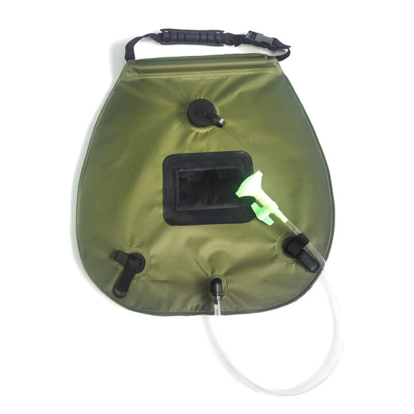 1 x Brand New Simpolor Solar Shower Bag, 20L 5 Gallons Portable Solar Heating Shower Bag with Detachable Hose, On-Off Switchable Head Mesh Side Pocket for Outdoor Beach Hiking Climbing - RRP €36.0