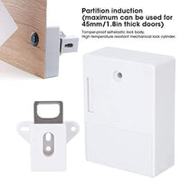 1 x RAW Customer Returns 125kHz Smart Cabinet Lock, Electronic RFID Card Opening for Sauna Libraries, Factories and Offices Locker - No Drill Required White  - RRP €18.73