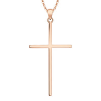 1 x Brand New JO WISDOM Women s Necklace Cross Celtic Silver 925, Chain Pendant Large Crucifix with Rose Gold Plated, Jewelery for Women - RRP €49.42