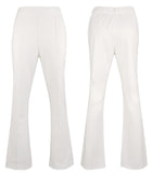 1 x RAW Customer Returns FANCYINN Women s Ease Into Comfort Straight Leg Pants Stretch Work Casual Business Trousers Fit Barely Boot Leg Stretch Tummy Control Pants White M - RRP €34.25