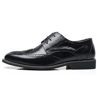 1 x RAW Customer Returns Brogue Men s Lace Up Oxford Shoes for Wedding Business Leather Black 48 EU - RRP €58.8