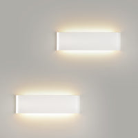 1 x RAW Customer Returns Mille Lucciole LED indoor wall light, pack of 2, wall lamp LED indoor modern wall light white up down light wall lighting 4500K neutral white stairwell lighting 18W IP44 hallway lamps for living room - RRP €42.29