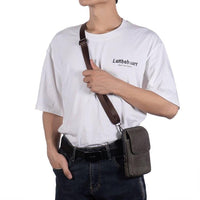 1 x RAW Customer Returns hengwin Genuine Leather Belt Bag Shoulder Bags Mobile Phone Holder Holster for iPhone 15 14 13 12 11Pro Max 15 14 Plus Belt Bag for Galaxy S24 S23 Ultra S23 S22Ultra - RRP €27.99