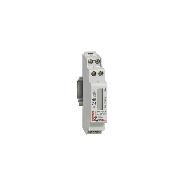 1 x RAW Customer Returns Legrand 004670 EMDX Non-MID Single-Phase Modular Meter Direct Connection with Pulse Output, 32A, 1 Module, Light Gray - RRP €84.81