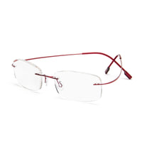 1 x RAW Customer Returns KoKoBin Super Light Titanium Reading Glasses Rimless Reading Glasses for Ladies and Gentlemen Red 1.5 - RRP €58.8