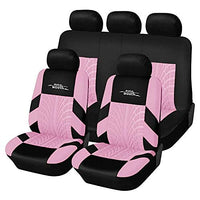 1 x RAW Customer Returns AUTOYOUTH Car Seat Covers Universal Fit Complete Set Car Seat Protector Tire Rails Car Seat Accessories, Pink - RRP €45.99