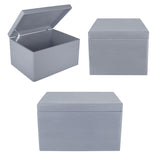 1 x Brand New Creative Deco XXL Large Gray Wooden Box with Lid for Gift 40x30x24 cm - 1 Gift, Toy Storage Box for Decoupage Documents Toys Tools - RRP €40.28