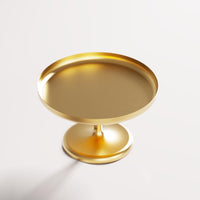 1 x RAW Customer Returns WVOPIAHY cake plate with base golden plate, cake stand vintage cake plate metal, cake stand cake stand for cakes cake dessert, 260 mm 10 inches  - RRP €23.99