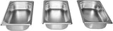 1 x RAW Customer Returns Gastro-Bedarf-Gutheil 3 x Gastronorm containers GN containers 1 3 D65 mm deep stackable stainless steel suitable for chafing dish, bain marie, saladette - RRP €24.71