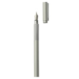 1 x RAW Customer Returns MUJI Aluminum Fountain Pen - Fine Nib - With 1 black ink cartridge 5-139040 Made in Japan - RRP €23.84