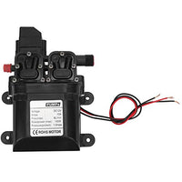 1 x RAW Customer Returns DC 12V 120W Self-Priming Diaphragm Water Pump Double Suction Intelligent Water Pump with Automatic Pressure Switch Black  - RRP €43.07