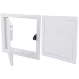 1 x RAW Customer Returns YAYODS 2 pieces inspection flap 20x20cm - white inspection door with spring catch - maintenance flap aluminum frame for drywall, suitable for damp rooms, hotel ventilation, conceals cables - RRP €20.16