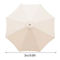 2 x Brand New Replacement Canopy for Patio Umbrella, 8 Ribs, 3M, for Outdoor Table, Garden, Beach, Pool Canopy Only , Beige, L - RRP €61.96