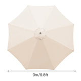 2 x Brand New Replacement Canopy for Patio Umbrella, 8 Ribs, 3M, for Outdoor Table, Garden, Beach, Pool Canopy Only , Beige, L - RRP €61.96