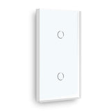 1 x RAW Customer Returns BSEED Touch light switch 1 compartment 1 way with 1 compartment 1 way wall switch with glass pane 3-500W touch sensor EU standard wall light switch 157mm - white - RRP €22.14