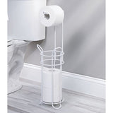 2 x Brand New mDesign toilet paper holder without drilling - toilet roll holder for the bathroom - free-standing paper roll holder made of metal - matt white - RRP €24.96