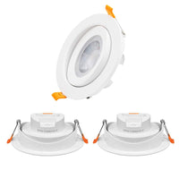 1 x RAW Customer Returns ENUOTEK 12W LED large recessed spotlights recessed spots recessed lights spots ceiling lamps pivoting 230V without transformer light color adjustable 3000K 4000K 5000K 120MM hole size 3-pack - RRP €35.21