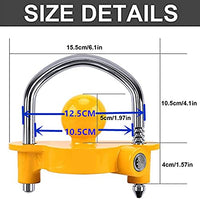 1 x RAW Customer Returns Turnart Trailer Lock, Trailer Lock, for 50mm Couplers, 2 , 1-7 8 , 2-5 16 , 2 Keys Yellow  - RRP €25.99