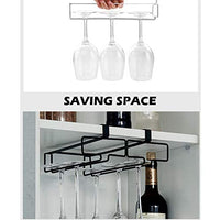 1 x RAW Customer Returns YunNasi Metal Wine Glass Holders Organizer Keep Glasses Dry Under Cabinet for Bar Restaurant Kitchen 2 Set, Brown  - RRP €14.96