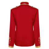 1 x RAW Customer Returns Men s Medieval Clothing Long Sleeve Prince Tuxedo Steampunk Frack Victorian Gothic Coat Blazer Carnival Jacket Halloween Costume Masquerade Uniform Red 2XL - RRP €24.0