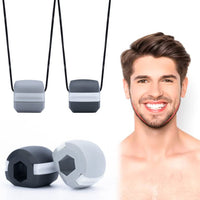 2 x Brand New Fohil 2 Pieces Jaw Trainer Jawline Trainer, Jaw Trainer Ball Jawline, Double Chin Exerciser Face Trainer, Jaw Trainer Fitness Ball Neck Face Tightening Black Gray - RRP €21.62