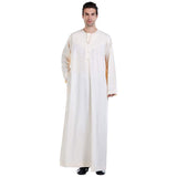 1 x RAW Customer Returns Xingsiyue Men Muslim Thobe - Saudi Arabian Jubba Robe Islamic Middle Eastern Long Sleeve Kaftan Loose Maxi Dishdasha Kandoura - RRP €36.13